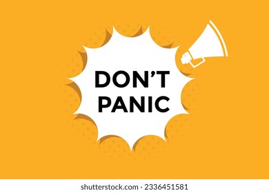 Don t panic button web banner templates. Vector Illustration 
