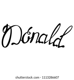 Donald name lettering