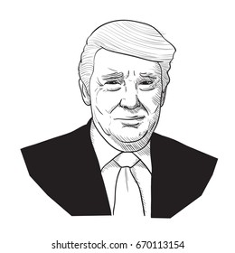 Donald Trump Vector Illustration Stock Vector (Royalty Free) 670113154 ...