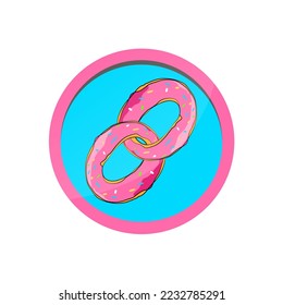 DONASWAP icon symbols isolated on white background. Cryptocurrency coin created in blockchain technology. Vector illustration.