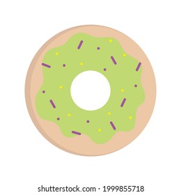 Donat on a white background. Vector illustration