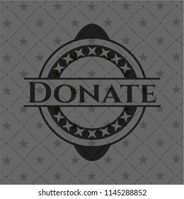 Donate black emblem