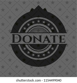 Donate black emblem