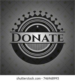 Donate black emblem