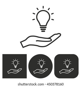 Donate - black and white icons. Vector illustration.