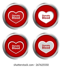 Donar botones de cromo de sangre.