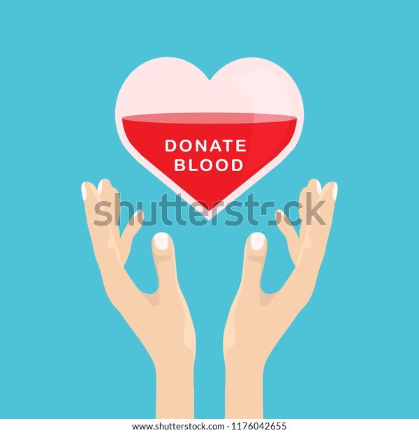 Donate Blood Concept Blood Donation Public Stock Vector (Royalty Free ...