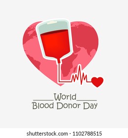 Donate Blood Concept Illustration Background For World Blood Donor Day.