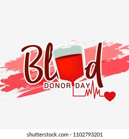 Donate Blood Concept Illustration Background For World Blood Donor Day.