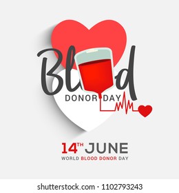 Donate Blood Concept Illustration Background For World Blood Donor Day.