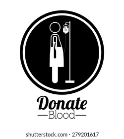 Donate Blood design over white background, vector illustration