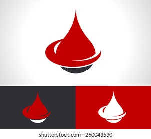 Donate Blood Drop Logo Icon