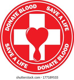 Donate blood emblem