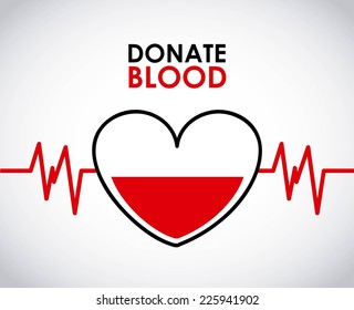 Donate Blood Graphic Design , Vector Illustration