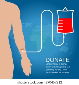 Donate blood graphic design , vector illustration