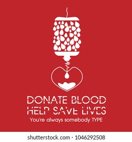 donate blood help save lives for you away somebody type of minimalist design graphic vector