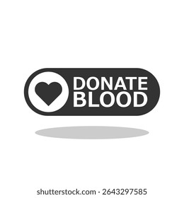 Donar icono de sangre con sombra