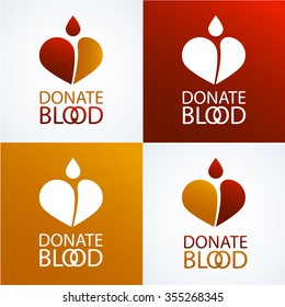 Donate blood logo concept. 