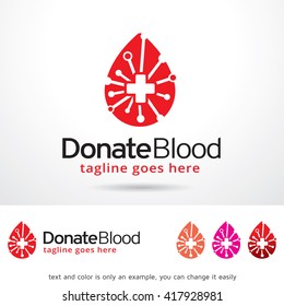 Donate Blood Logo Template Design Vector