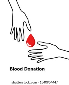 donate blood over white background vector illustration