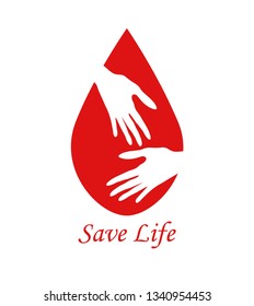 donate blood over white background vector illustration