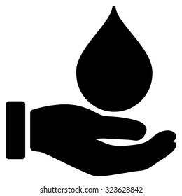 Donate Blood vector icon. Style is flat symbol, black color, rounded angles, white background.