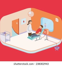Donate blood vector illustration
