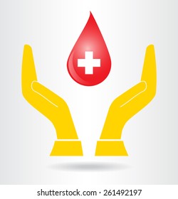 Donate blood. Vector illustration