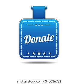 Donate Blue Vector Icon Design