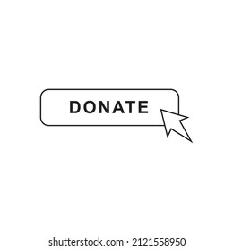 Donate button icon design vector illustration