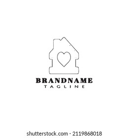 donate cartoon logo template icon design black modern isolated vector illustration
