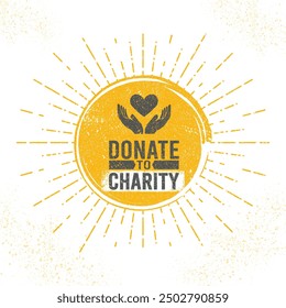 Donate To Charity. Give Love.  Charity Non Profit Banner Concept.