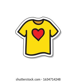 donate clothing doodle icon, vector illustration