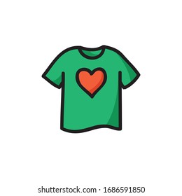 donate clothing doodle icon, vector illustration