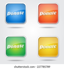 Donate Colorful Vector Icon Design