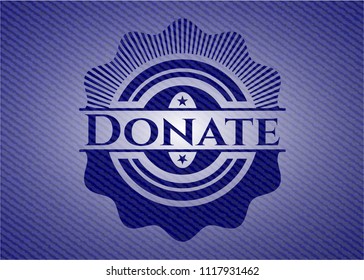 Donate denim background