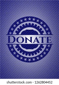 Donate denim background