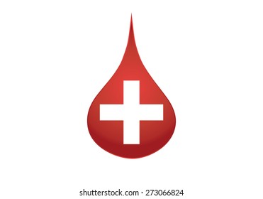 Donate drop blood red sign.Vector illustration
