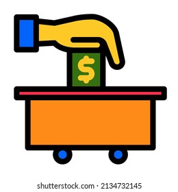 Donate Filled Line Icon Suitable for Ramadan