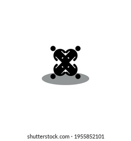  Donar icono plano. Símbolo de caridad de estilo simple. Elemento de diseño de logotipo. Impresión de camisetas. eps10. Vector para pegatinas.