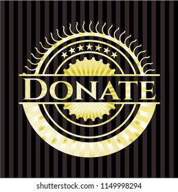 Donate gold badge or emblem