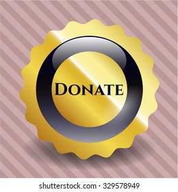 Donate gold badge or emblem