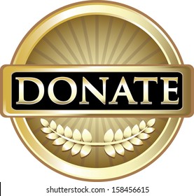 Donate Gold Vintage Label Stock Vector (Royalty Free) 158456615 ...