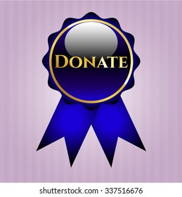 Donate golden emblem or badge