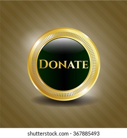 Donate golden emblem or badge