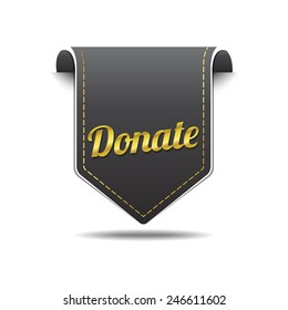 Donate golden Vector Icon Design