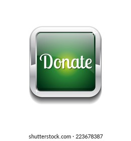 Donate Green Vector Icon Button