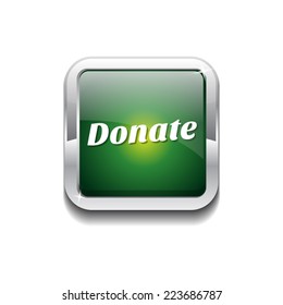 Donate Green Vector Icon Button