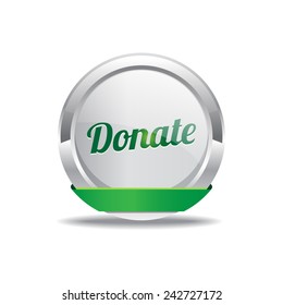 Donate Green Vector Icon Button