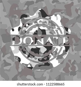 Donate grey camo emblem